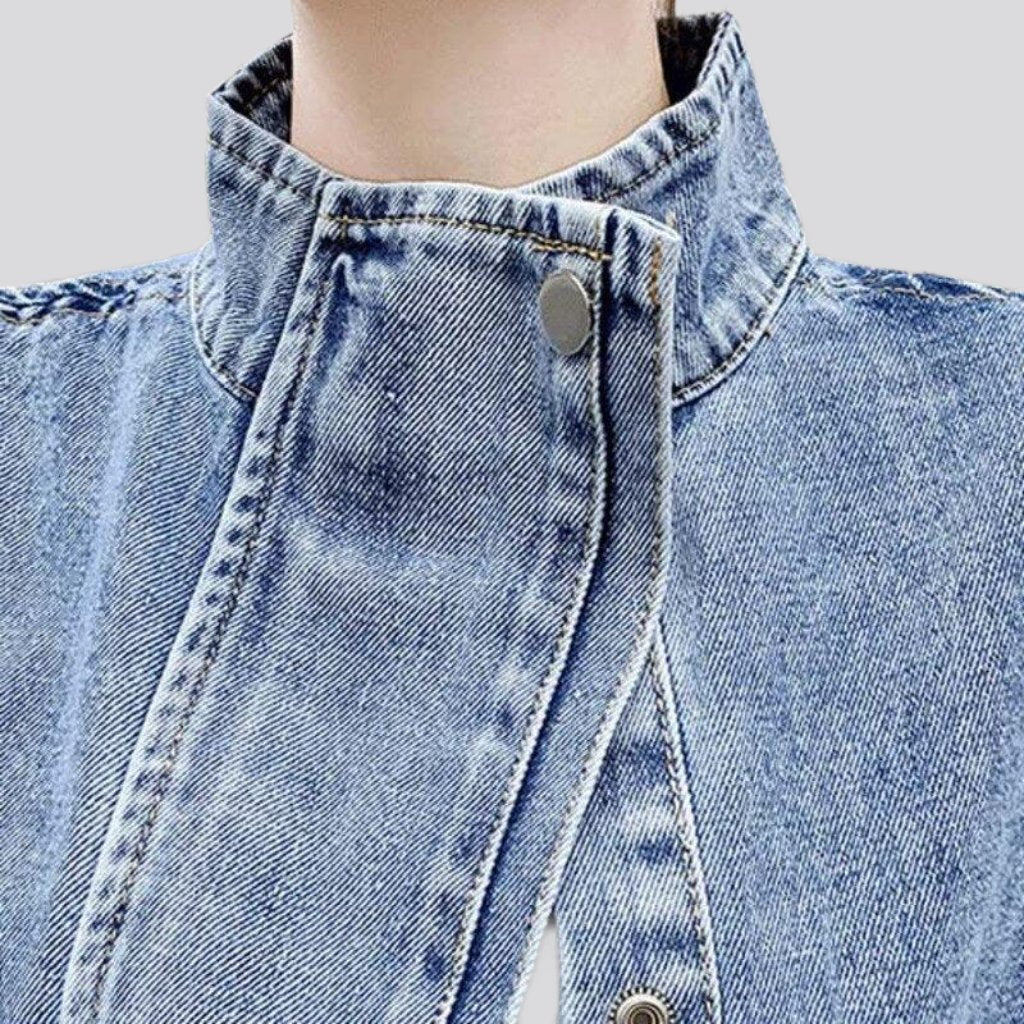 Patchwork y2k denim jacket for women