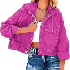 Short vintage jean jacket for ladies