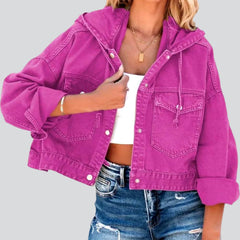 Short vintage jean jacket for ladies