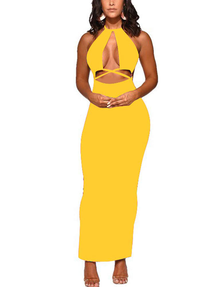 Zweiteilige Outfits mit Neckholder-Top und Maxikleid