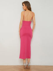 Split Thigh Bodycon Cami Dress Sai Feel