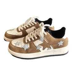 Y2K Stars Patchwork Aesthetic Baddie Women Sneakers