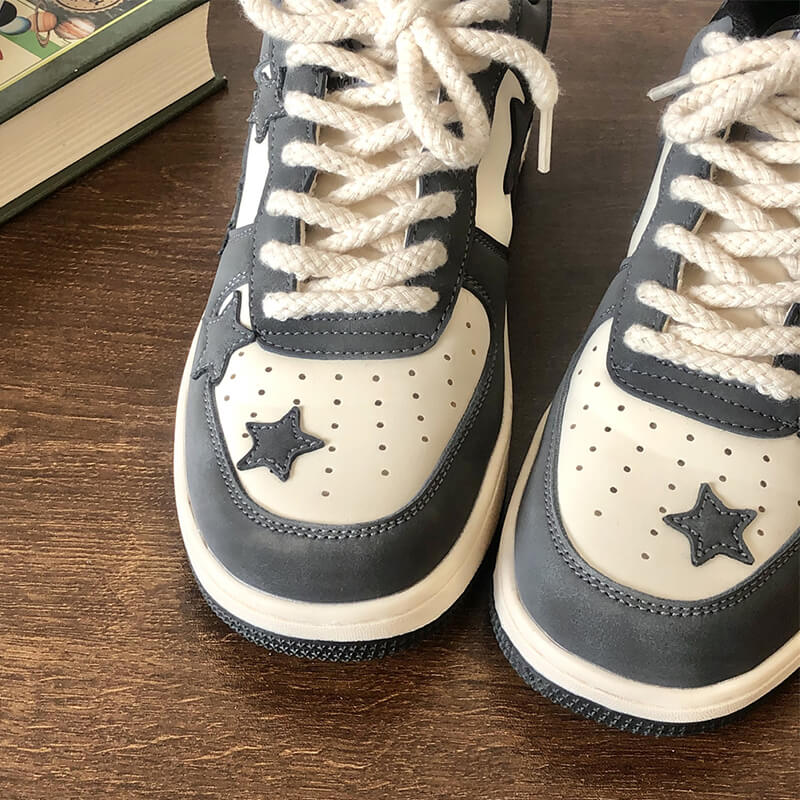 Y2K Stars Patchwork Aesthetic Baddie Women Sneakers