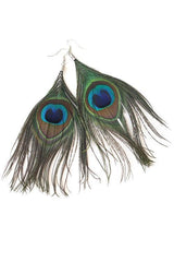 Pfauenfeder-Ohrring