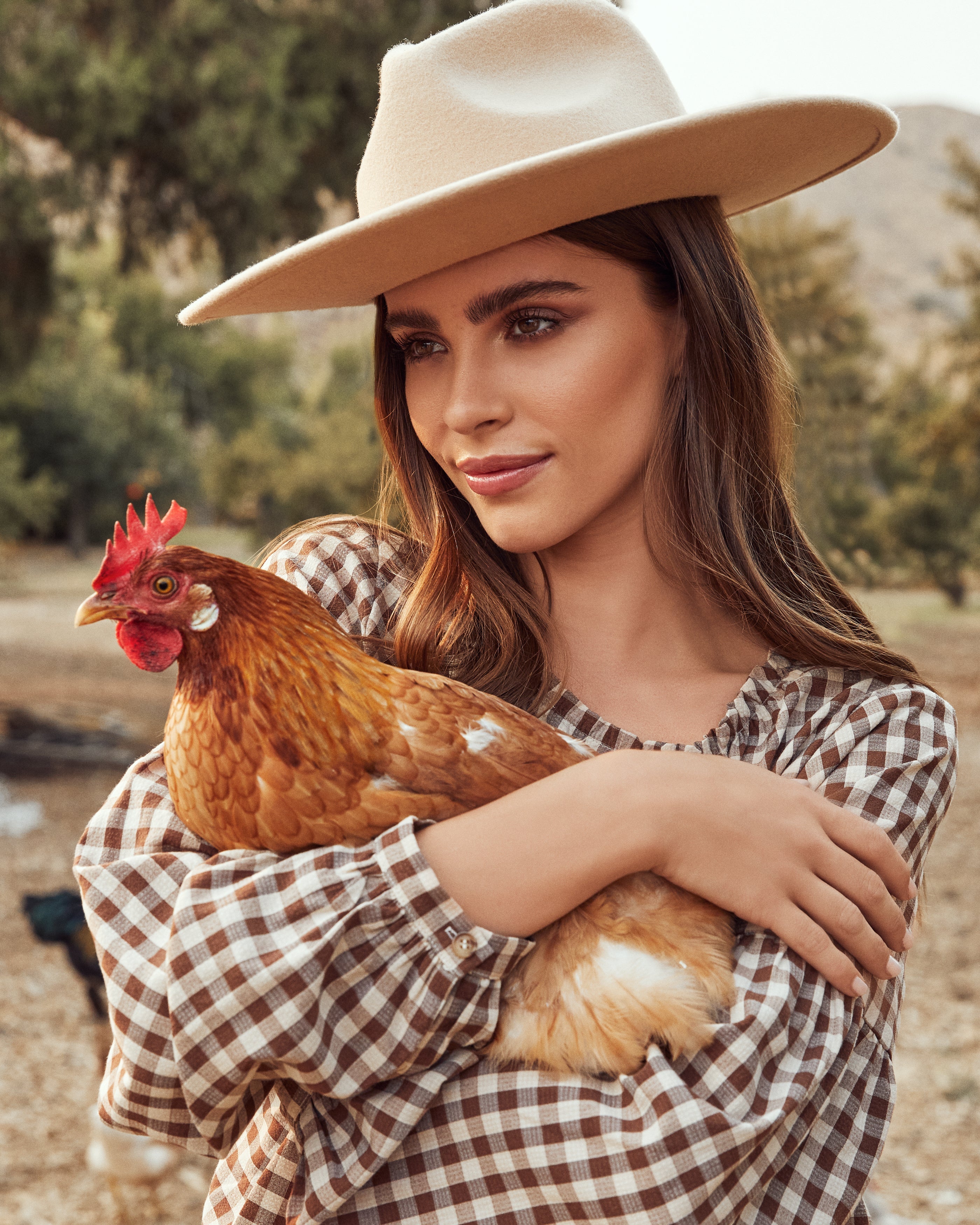 Tensey Checkered Babydoll Blouse - FINAL SALE