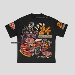 Jeff Gordon 24 Graphic Print Black T-Shirts
