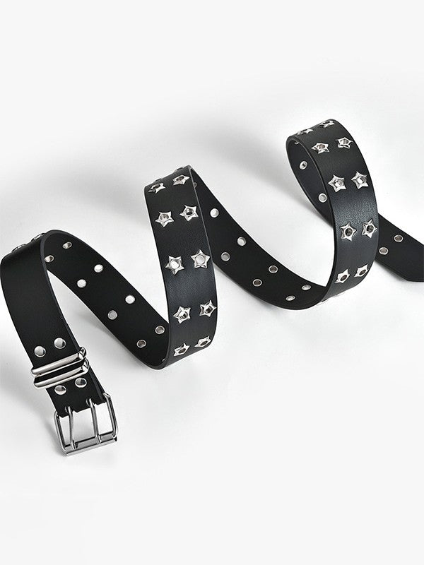 Double Star Eyelet Buckle Belt