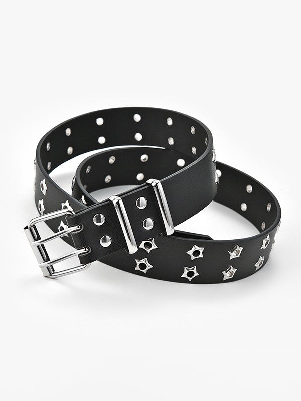 Double Star Eyelet Buckle Belt