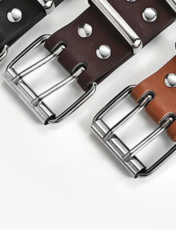 Double Star Eyelet Buckle Belt