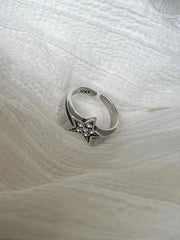 Vintage Rhinestone Star Cuff Ring