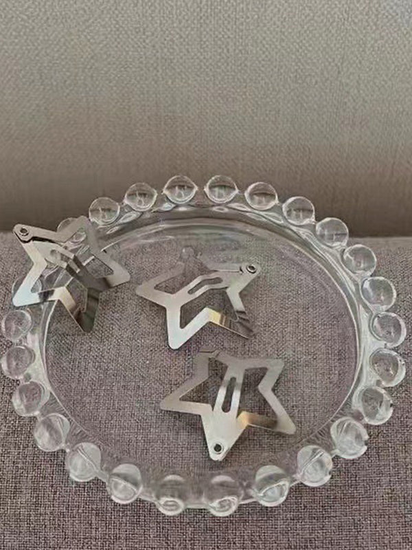 Silver Hollow Out Star Hair Clip