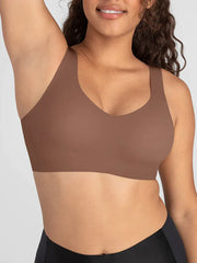 Airy Zero V-Neck Bra Toffee