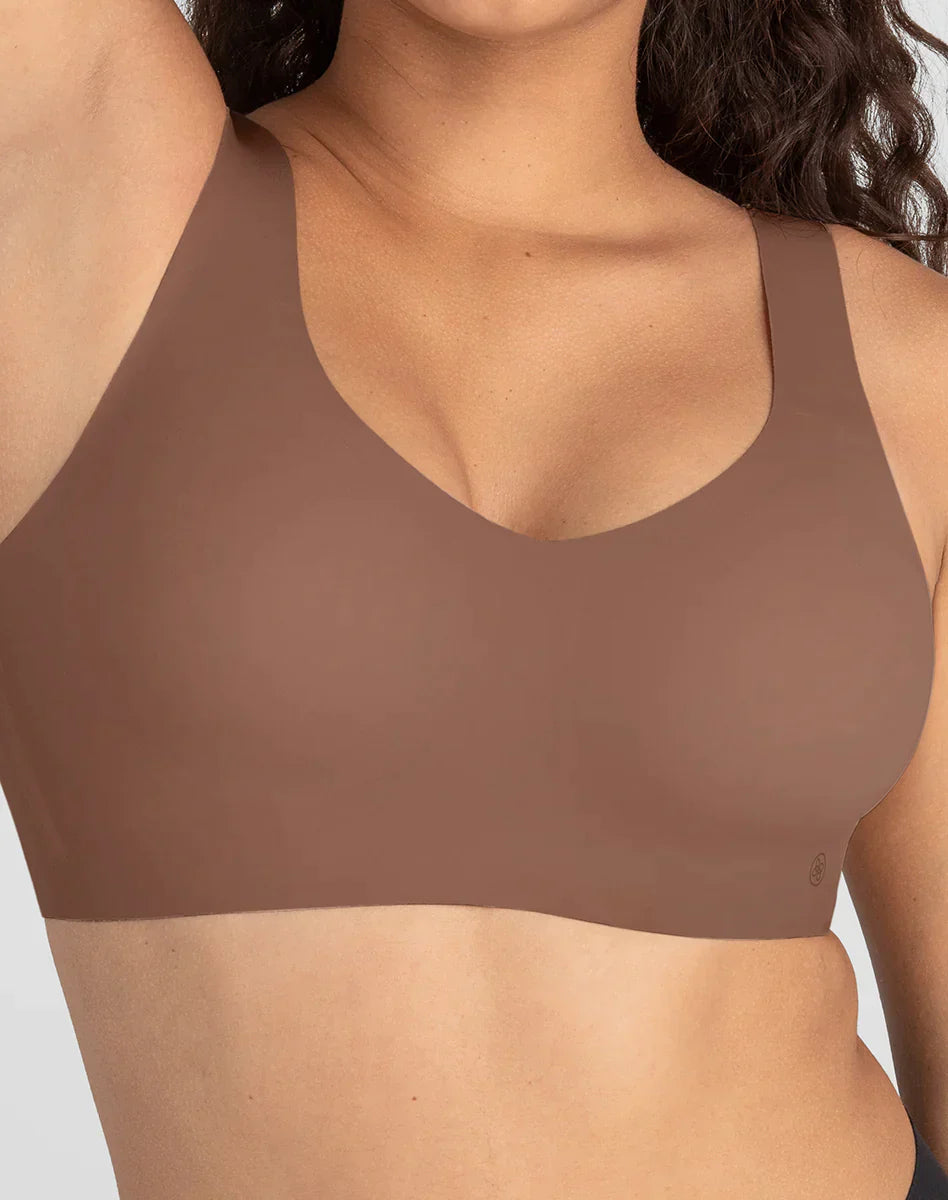 Airy Zero V-Neck Bra Toffee