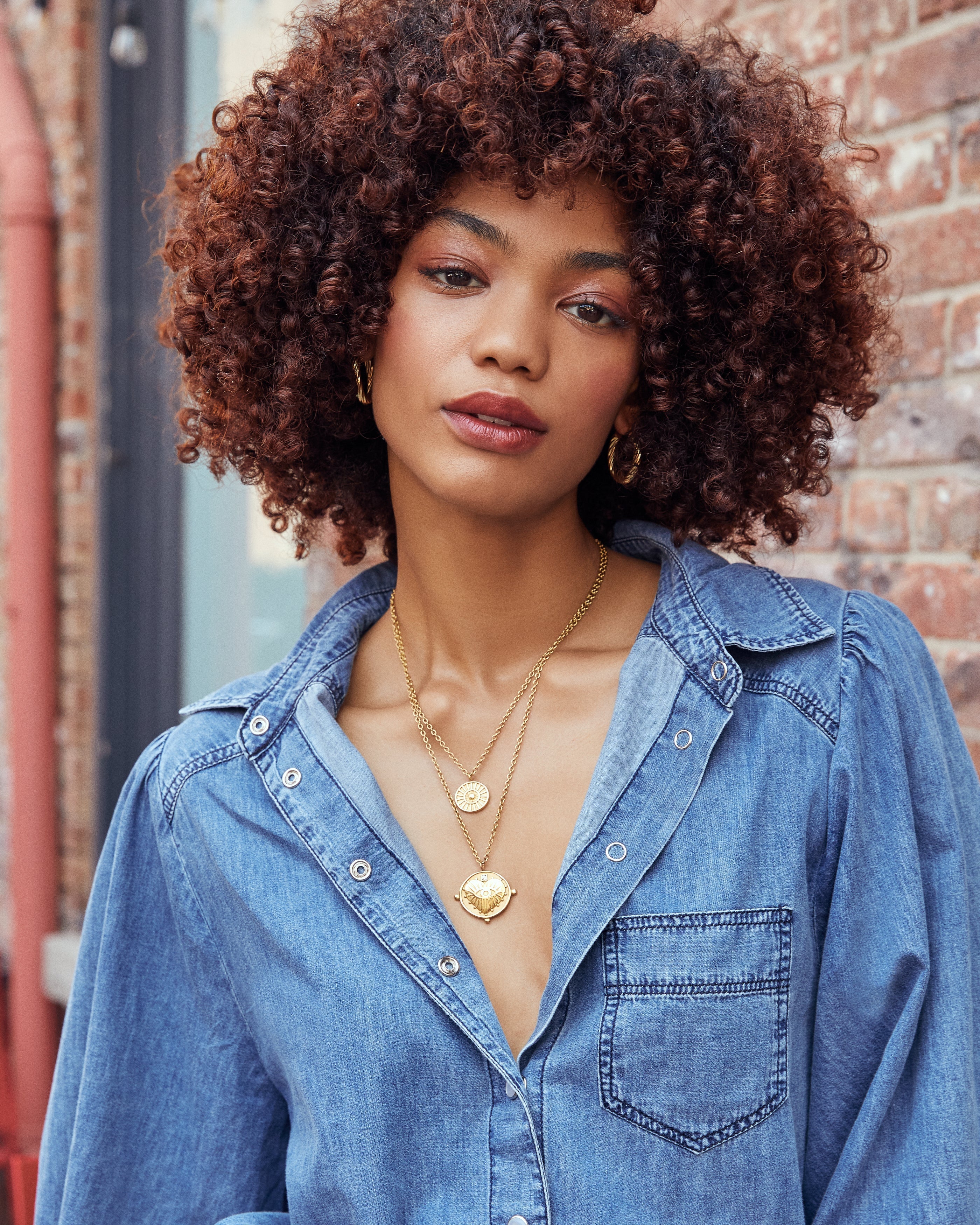 Murray Cotton Chambray Button Down Top Ins Street
