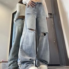 Vintage Baggy Knie zerrissene Jeans