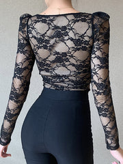 Women Lace Floral Bralette Top Deep V-Neck Tank Tops Crop Top with Bra