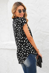Women's Casual Deep V Neck Tops Floral Lace Pattern Tees Shirts Sai Feel