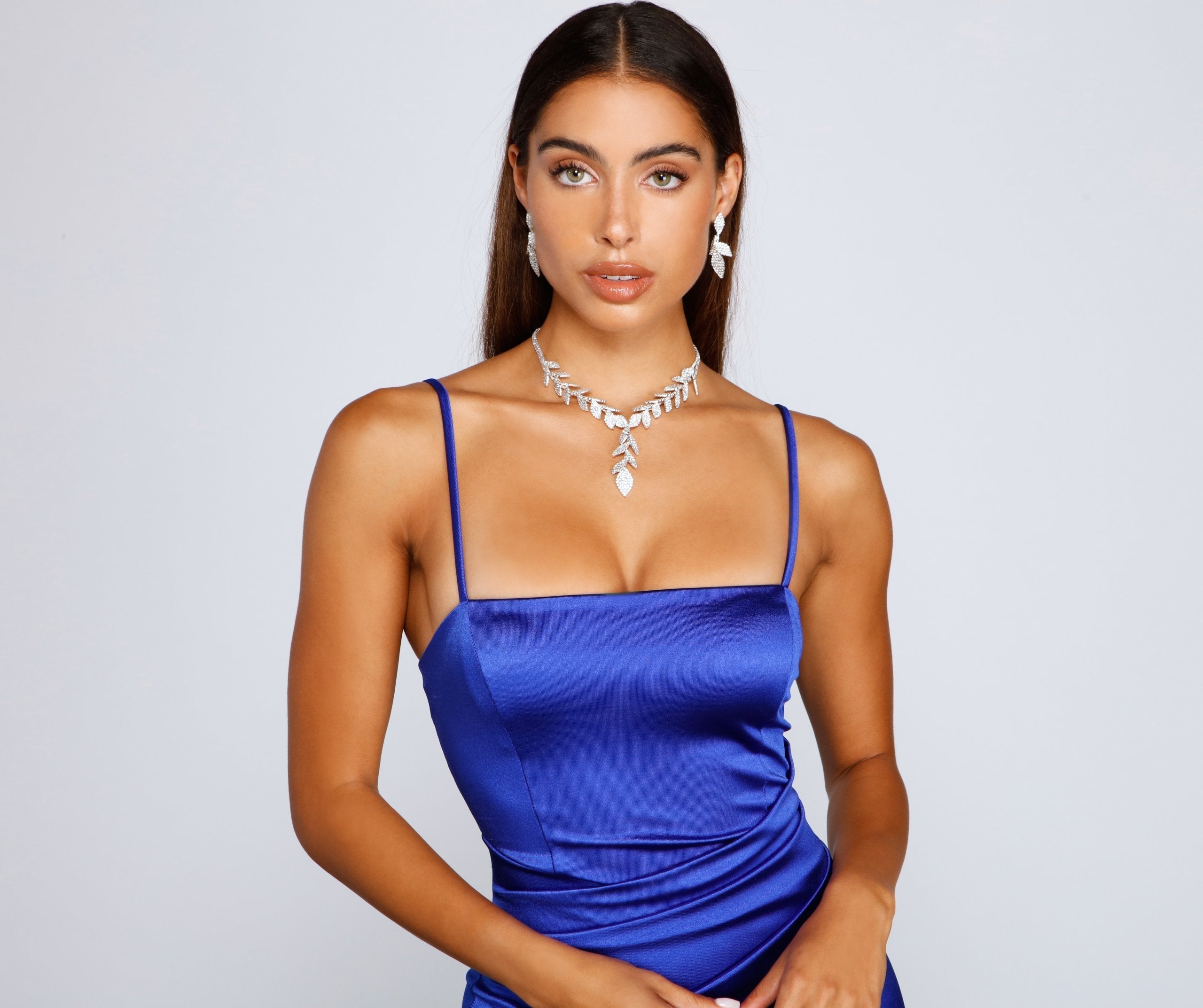 Wrapped In Stylish Satin Mini Dress Sai Feel