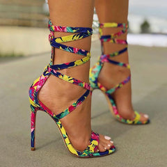 Lace-Up Closure Single Sole Heels Pairmore