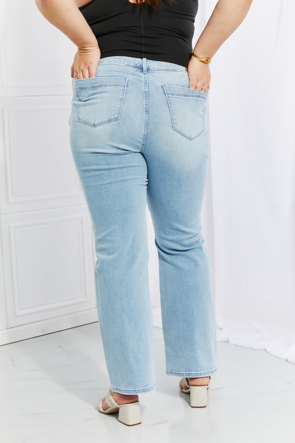 Judy Blue Harper Jeans mit hoher Taille und weitem Bein in voller Größe