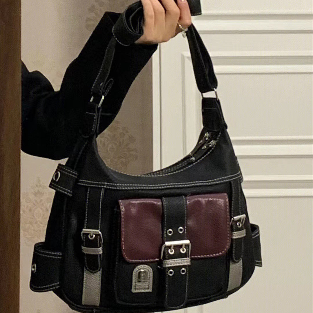 90s Vintage Pu Leather Y2K Crossbody Bag