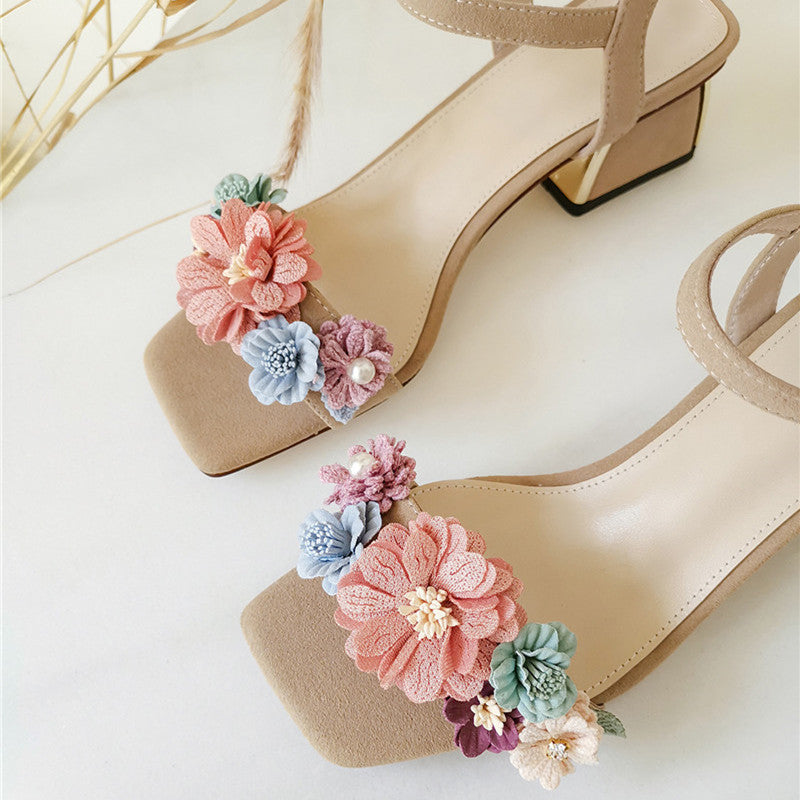 Betty Floral Ankle Strap Sandals Newgew