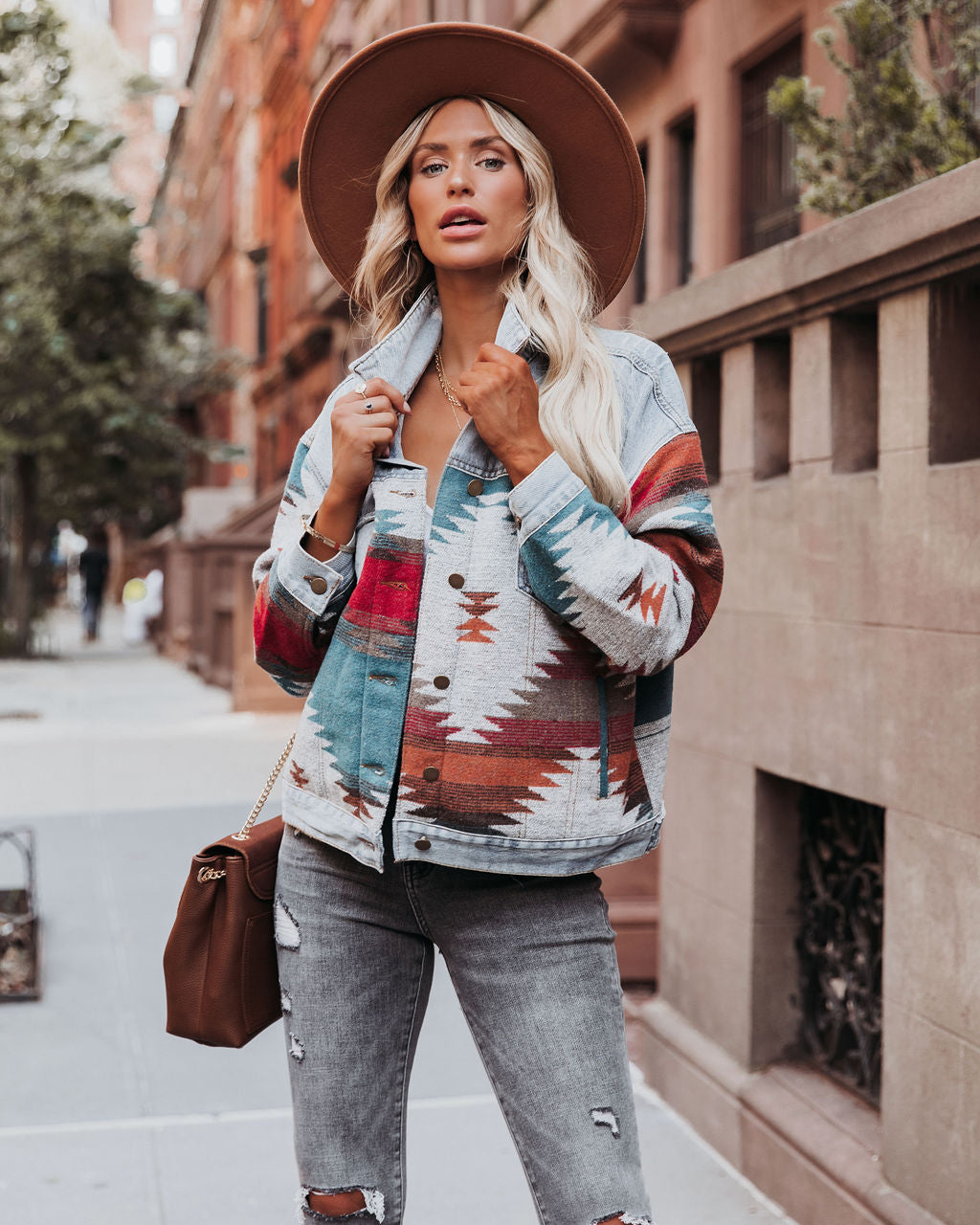 Ashbury Pocketed Woven Contrast Denim Jacket - FINAL SALE