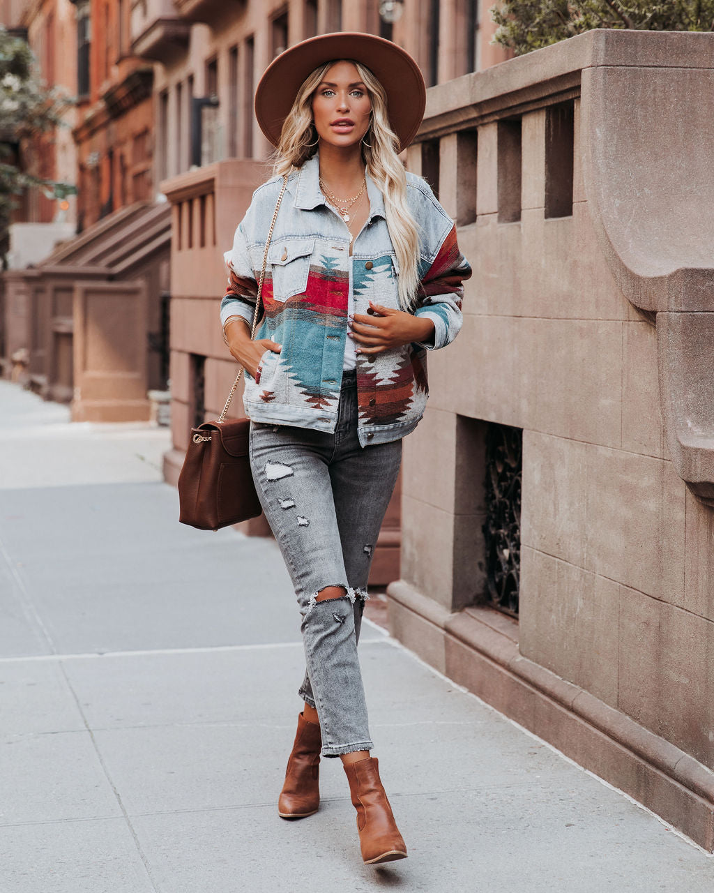 Ashbury Pocketed Woven Contrast Denim Jacket - FINAL SALE