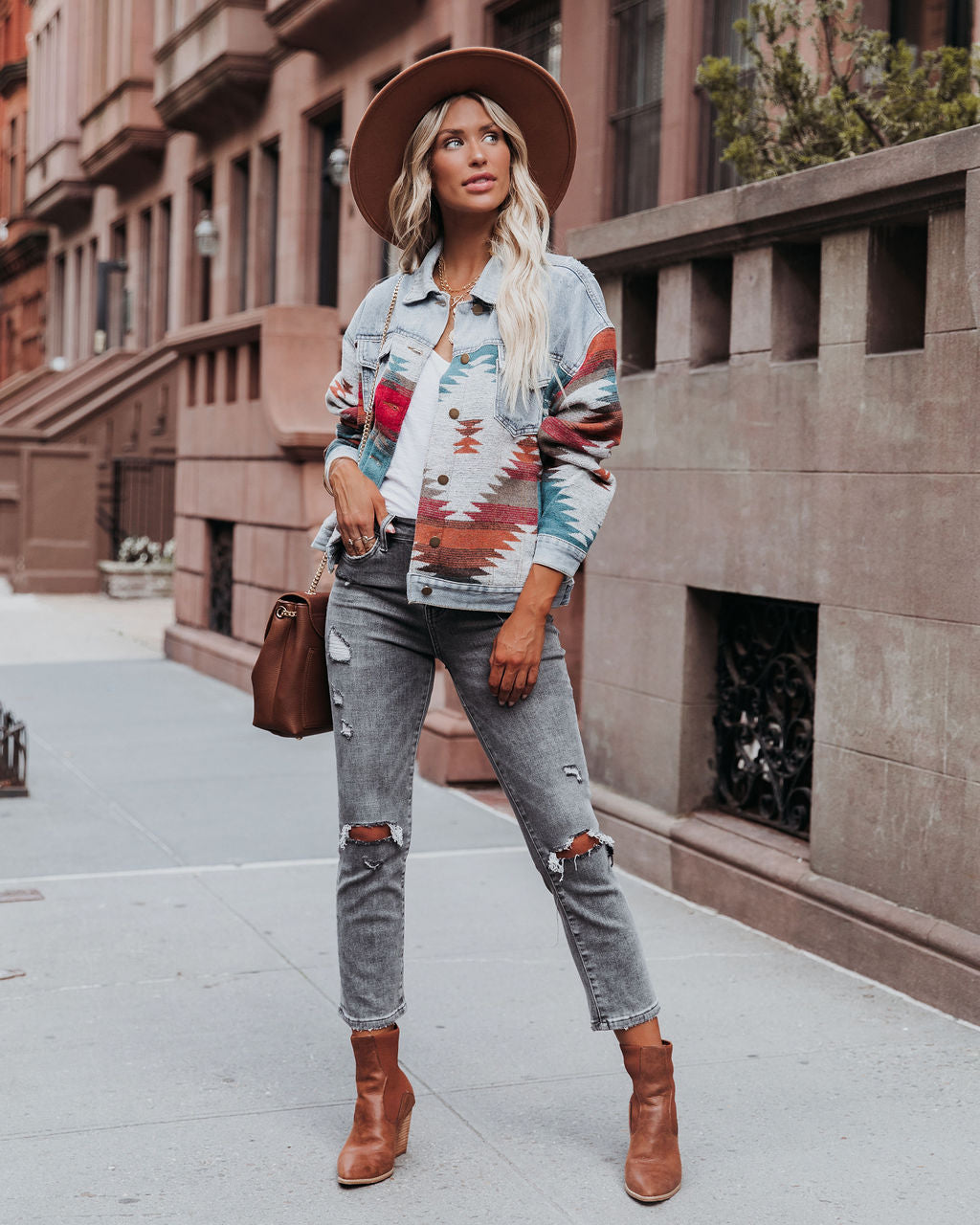 Ashbury Pocketed Woven Contrast Denim Jacket - FINAL SALE