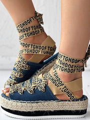 Letter Platform Sandals