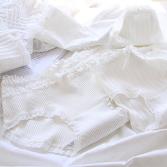 Lolita Lace Trim White Panties