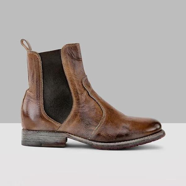 Women Vintage Ankle Slip-on Short Boots NewGew