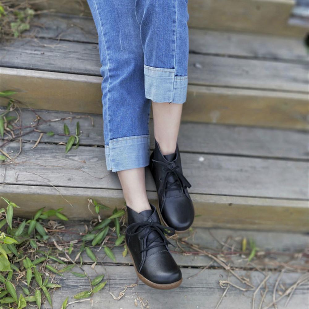 Ankle Booties Schnürschuhe Freizeitschuhe Flats