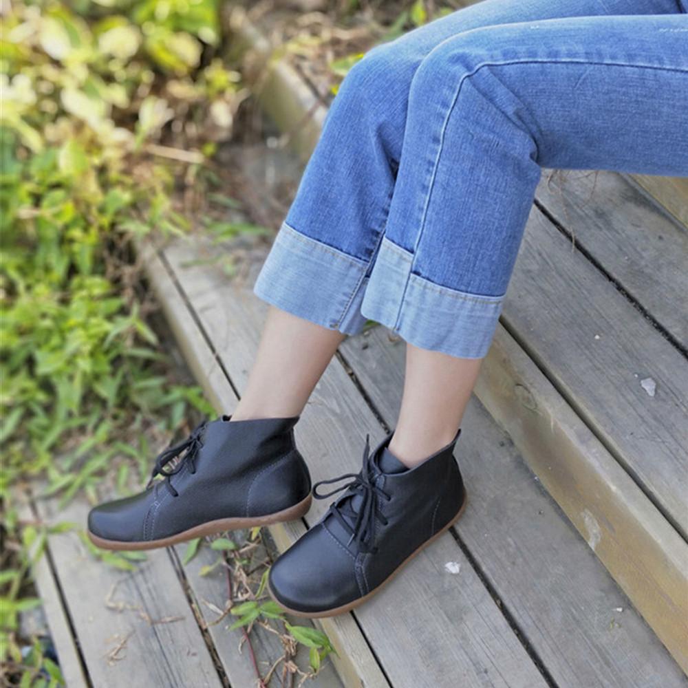 Ankle Booties Schnürschuhe Freizeitschuhe Flats