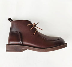 Women's Ankle Boots Oxford Shoes Round toe Lace up Genuine Handmade