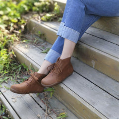 Ankle Booties Schnürschuhe Freizeitschuhe Flats