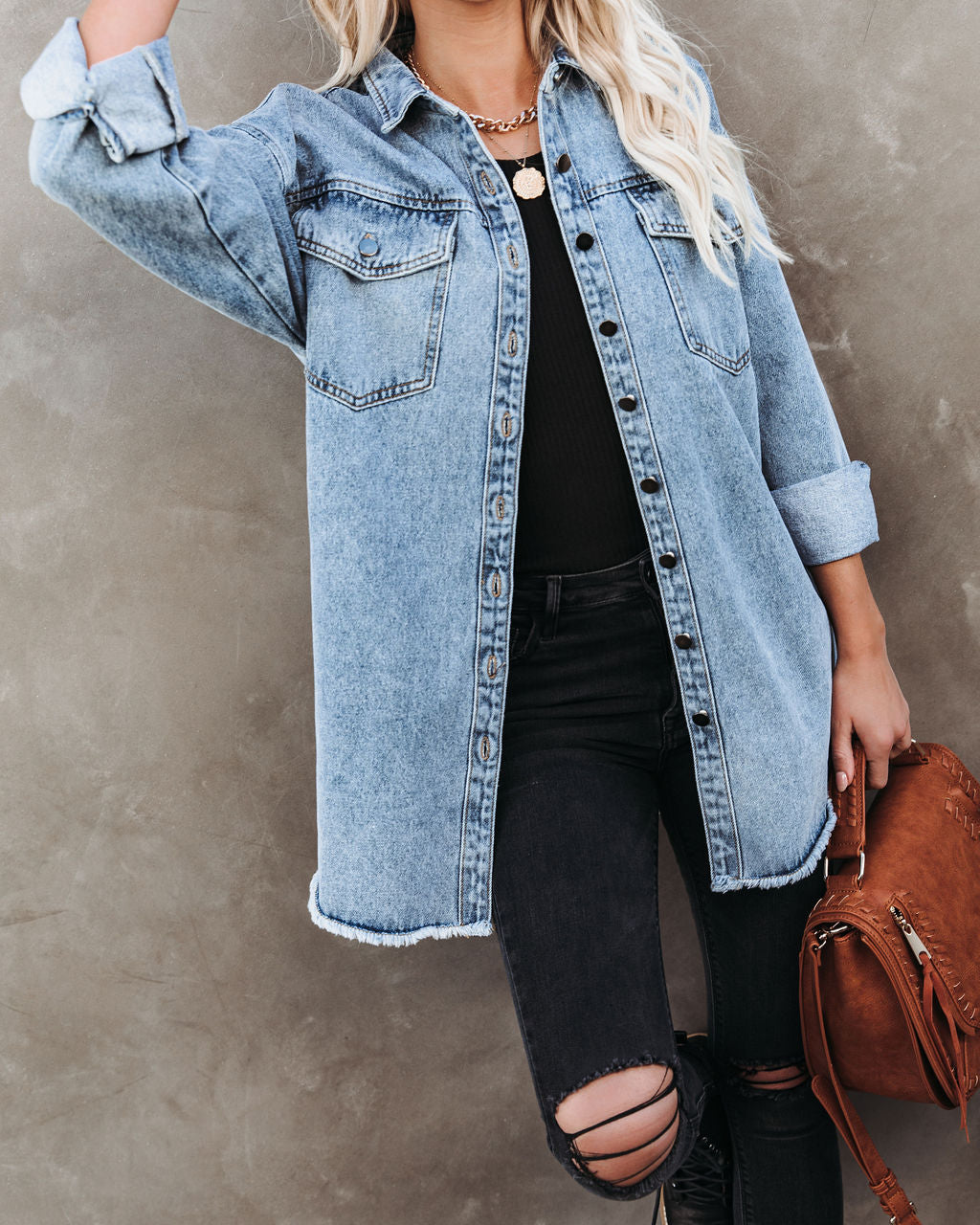 Boyd Pocketed Denim Shacket