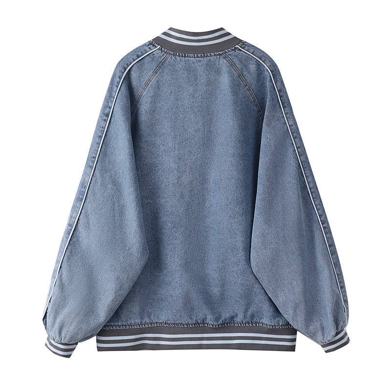 American Style Print Denim Jacket