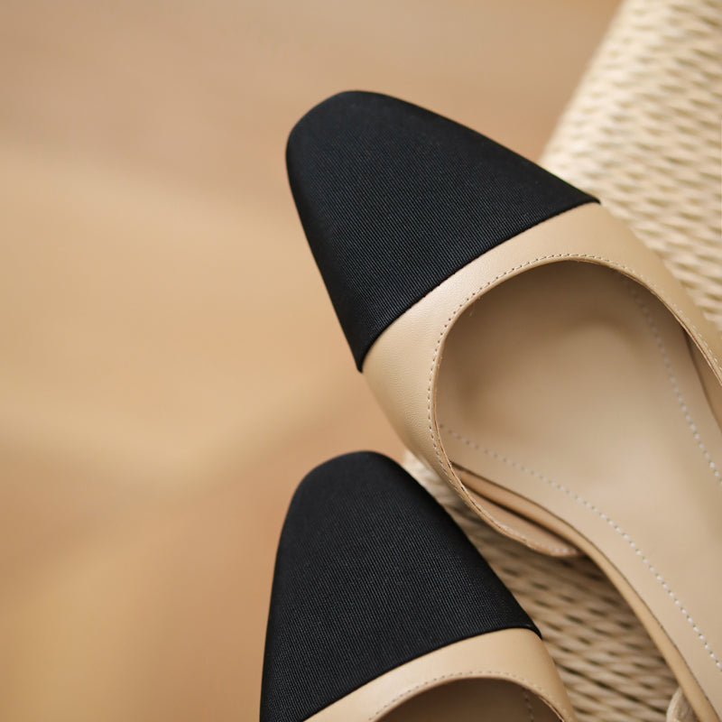 Peace Cap Toe Slingback Flats Newgew