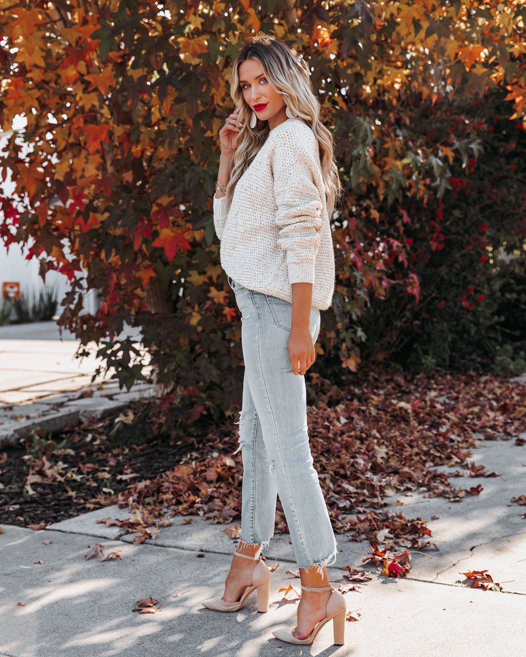 Carson Knit Sweater - Natural