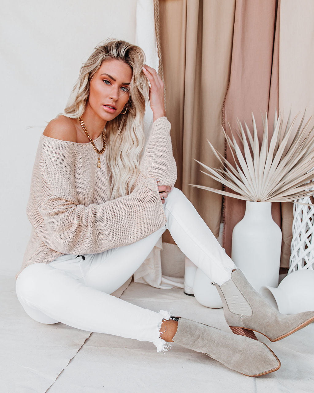Christian Knit Sweater - Wheat
