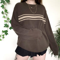 Three Striped Pullover Downtown Sweater