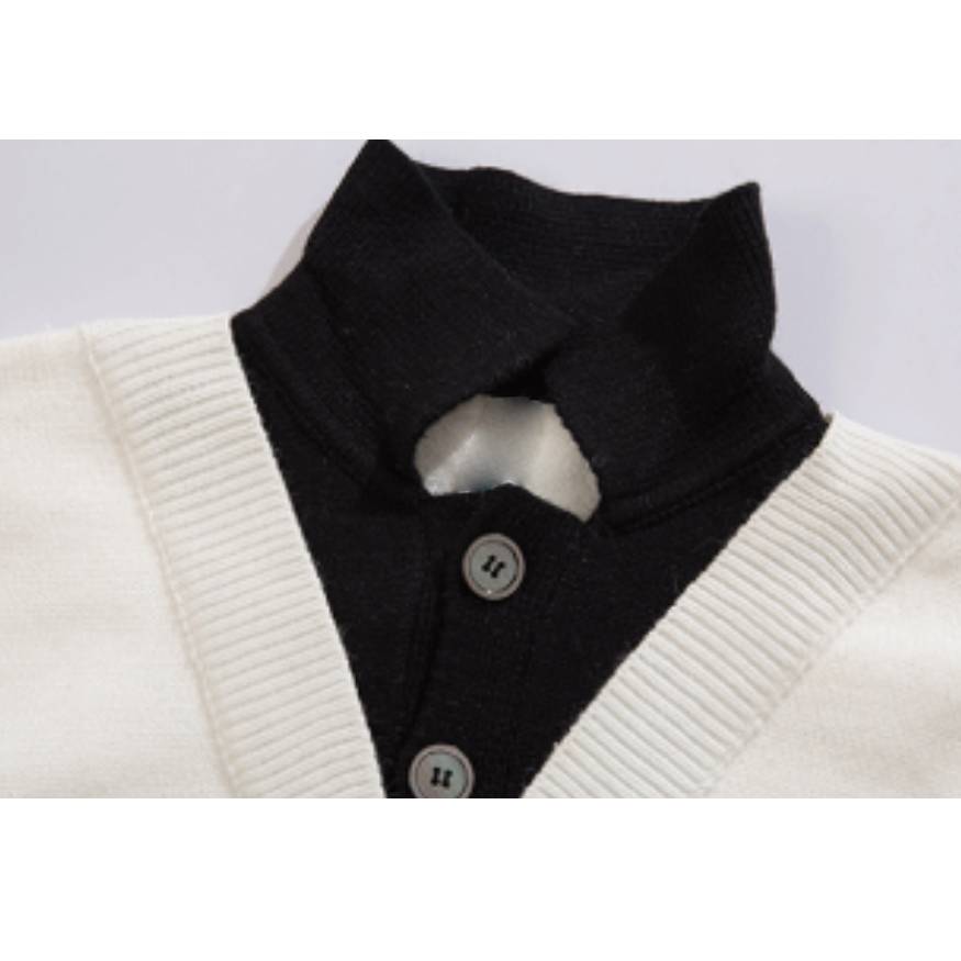 Collared Fake Two Casual Sweater