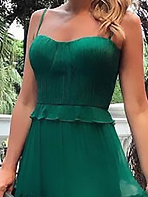 Elagant Big Swing Party Suspenders Dress ins