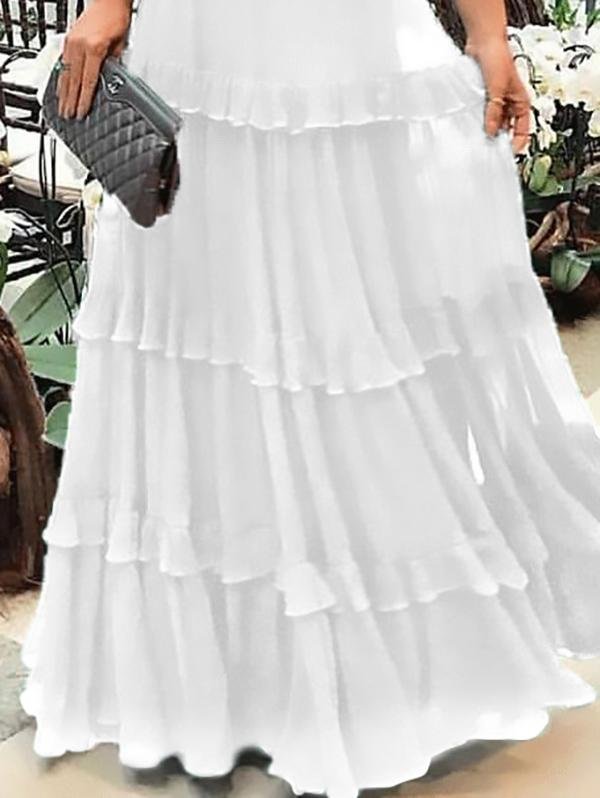 Elagant Big Swing Party Suspenders Dress ins