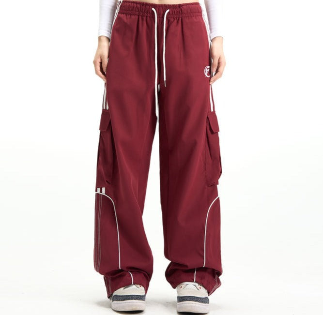 Vintage Piping Details Cargo Sweatpants