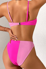 Colorblock Bralette Bikini Set