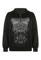 Kapuzenpullover mit Gothic-Grafik