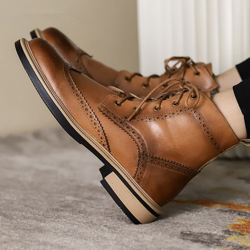 Fargo Brogue Combat Boots Newgew