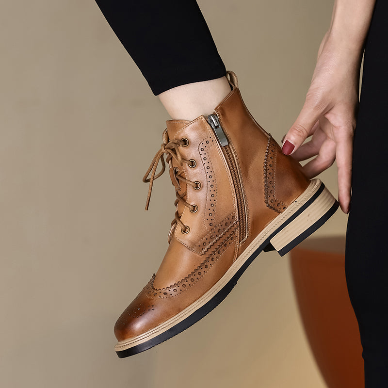 Fargo Brogue Combat Boots Newgew
